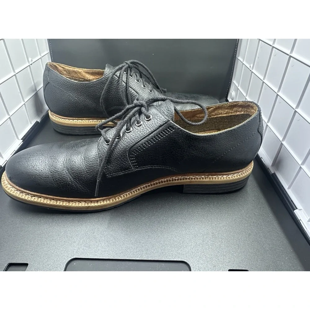 Timberland Mens Black Leather Waterproof Oxford Dress Shoes Lace Up Size 9.5 410